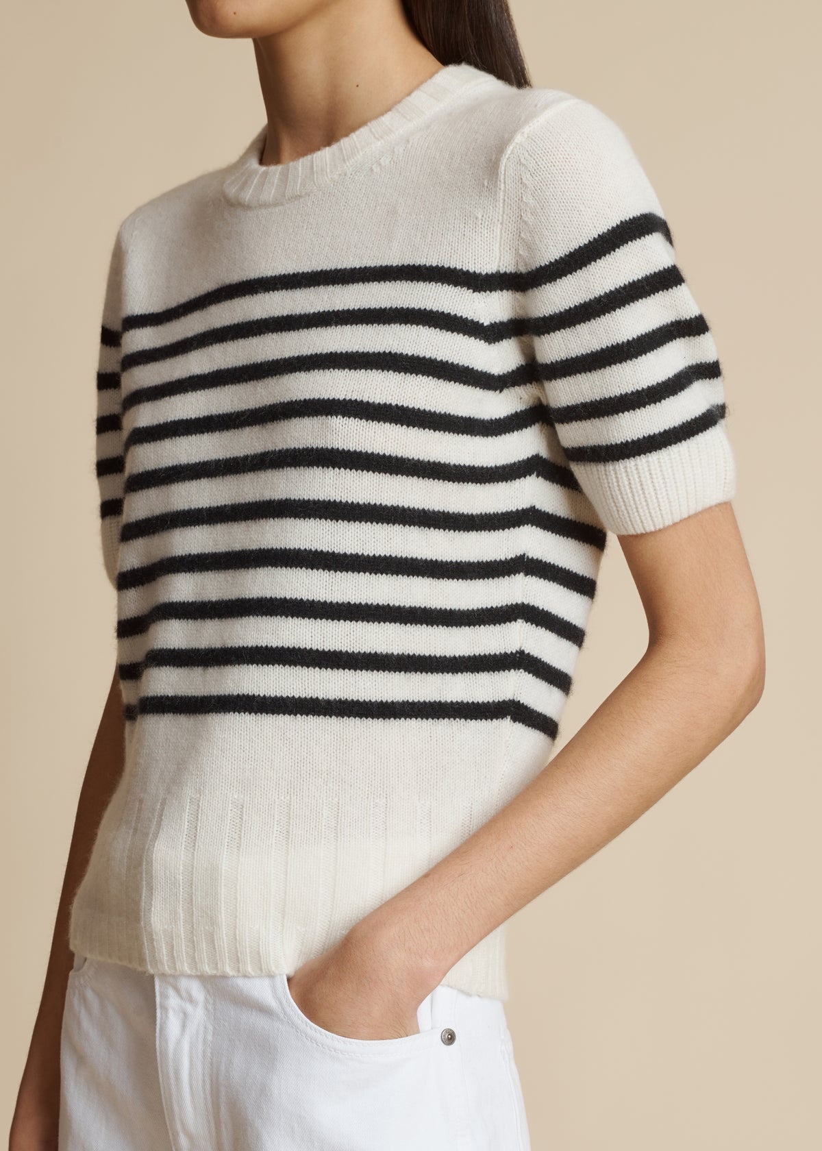The Luphia Sweater in Glaze and Black Stripe - 4
