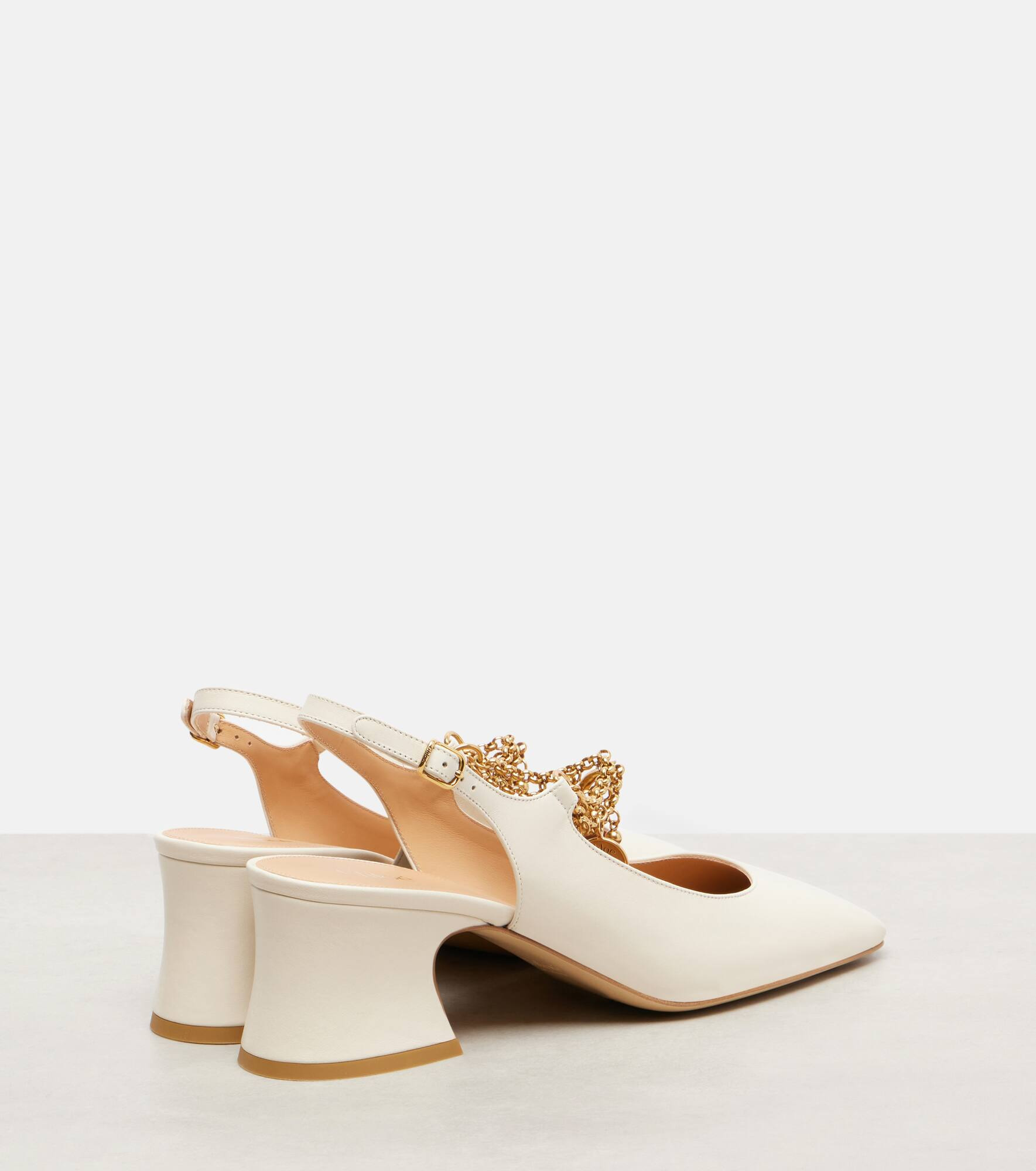Chloé Charms 55 leather slingback pumps - 2