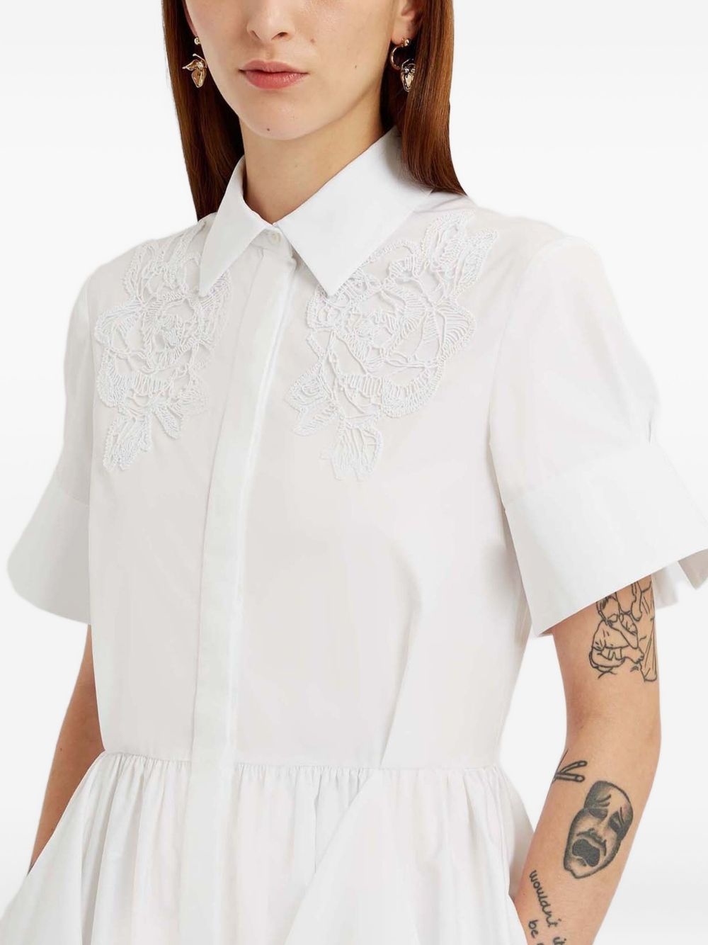 embroidered shirtdress - 5