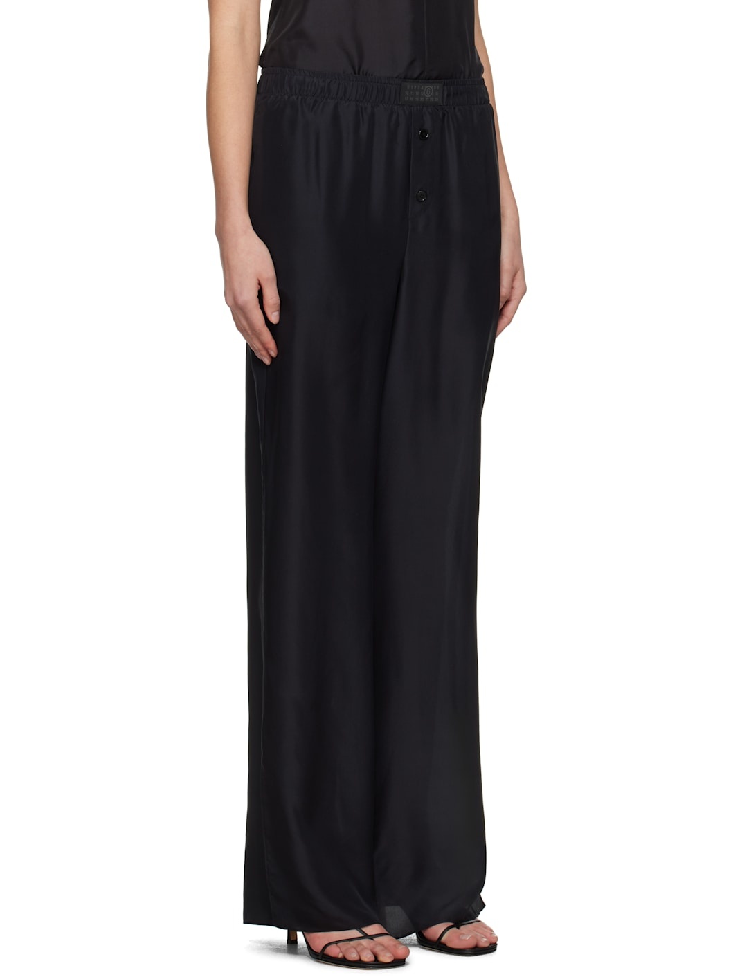 Black Light Silk Pyjama Pants - 2
