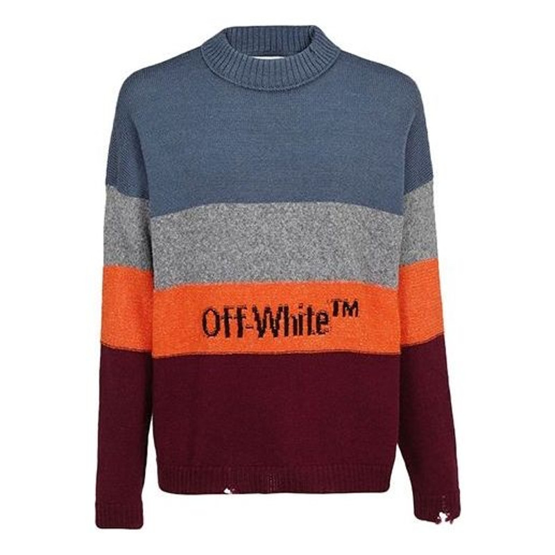 Off-White Multi-color Stripe Sweater Men Multi-color OMHE016F19E370281910 - 1