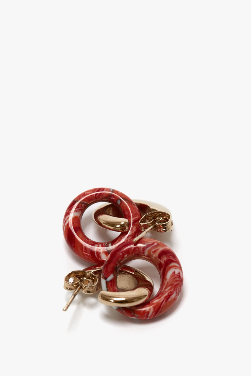 Victoria Beckham Exclusive Resin Pendant Earrings In Light Gold-Orange outlook