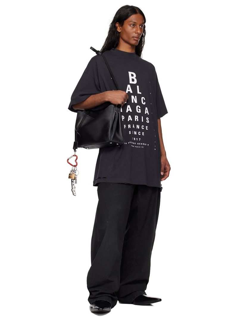BALENCIAGA Black Optical Oversized T-shirt outlook