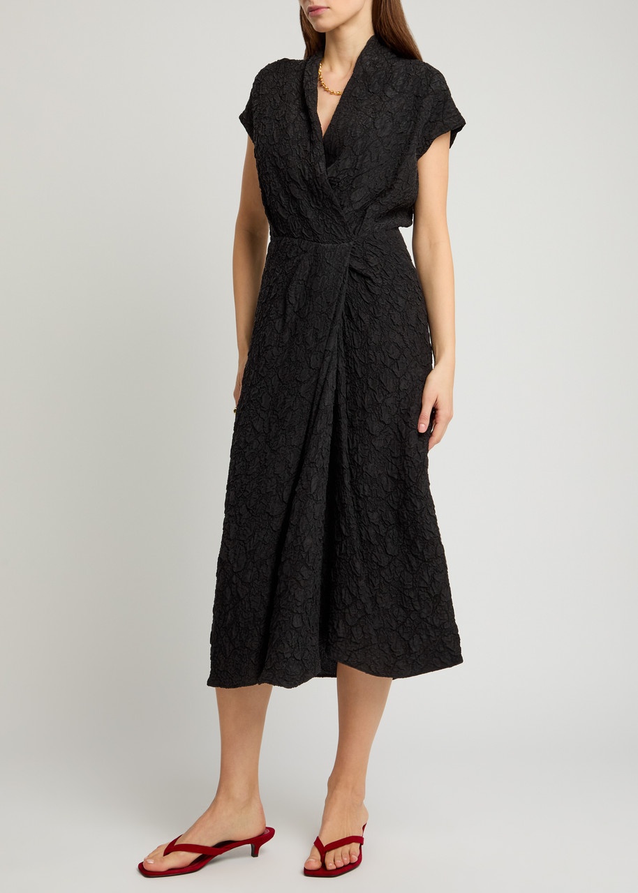 Dries Van Noten Dilian Wrap-effect Cloqué Midi Dress - 2