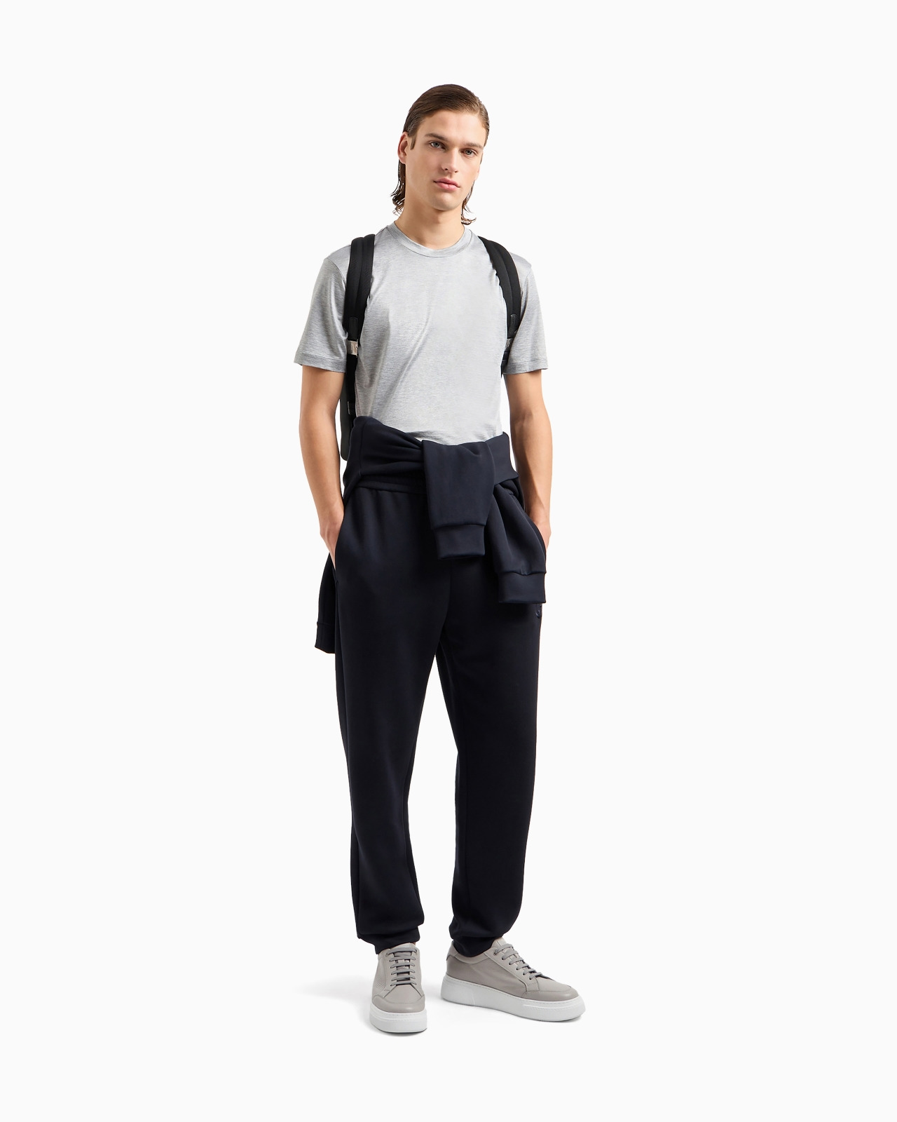 Plain-knit jersey T-shirt in a silk-and-cotton blend - 2