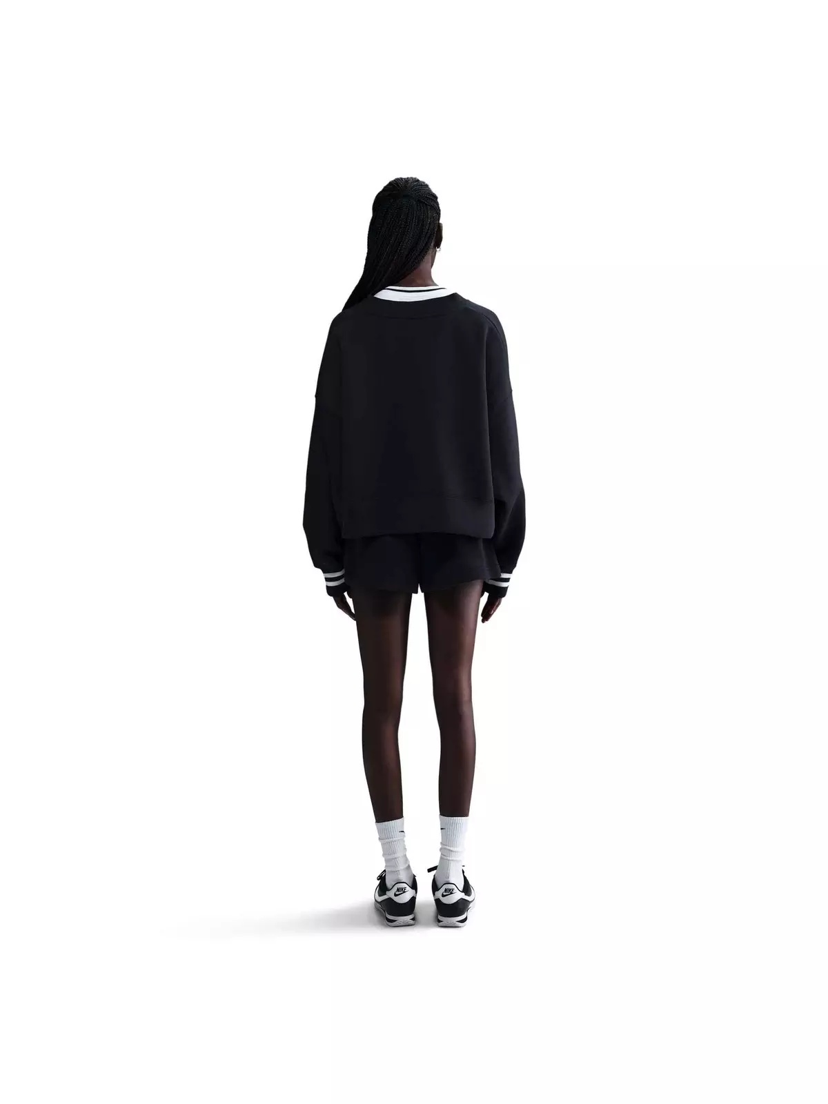 Women's Sportswear Phoenix Fleece Over-Oversized Graphic Cardigan-Black - 5