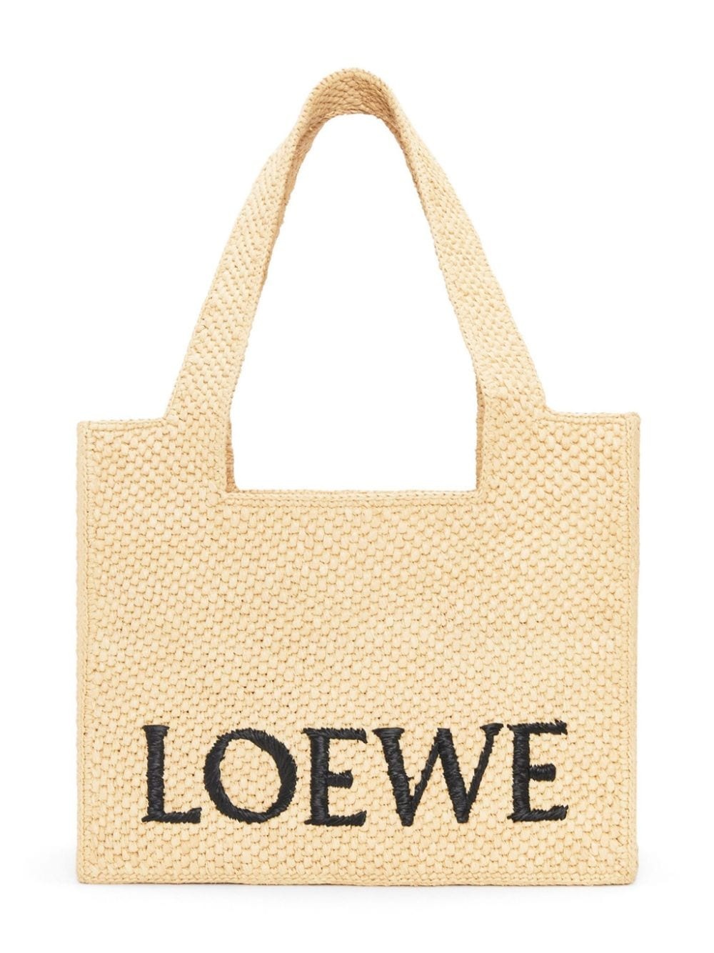 Medium LOEWE Font Tote in raffia - 1