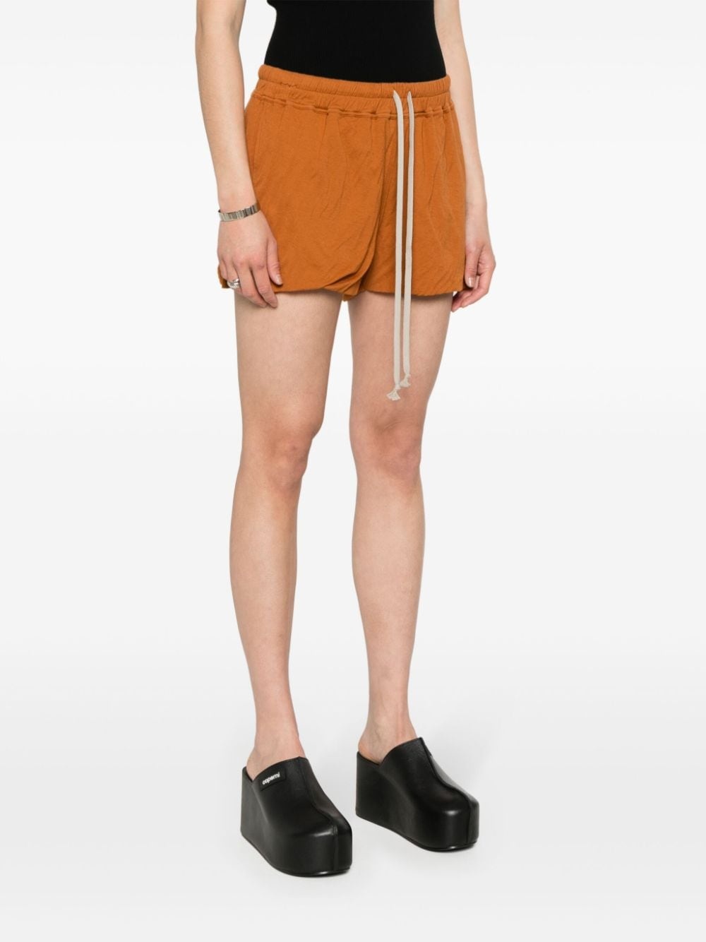 side-slits jersey shorts - 3