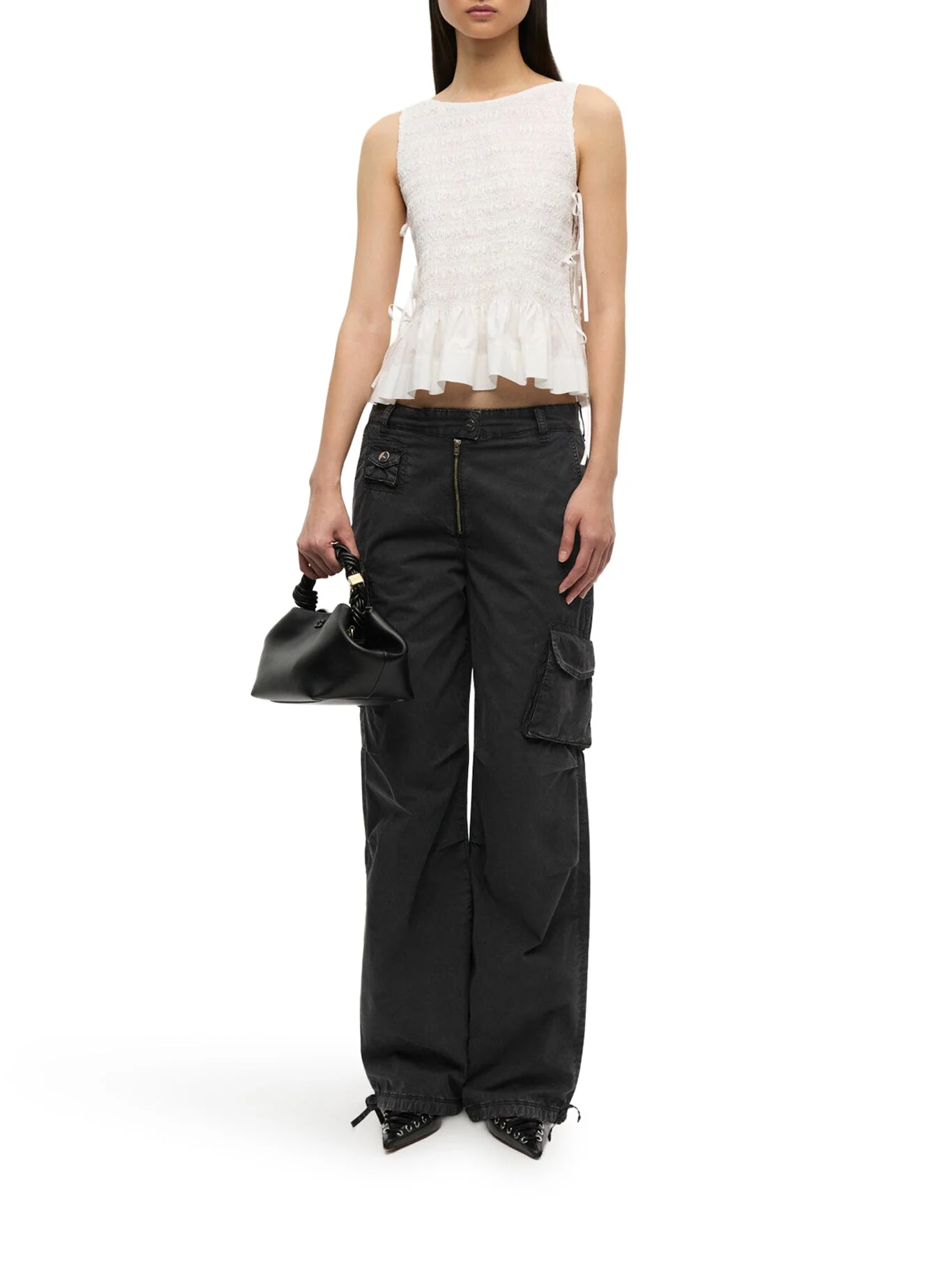 WHITE COTTON TOP WITH LAYERS - 1