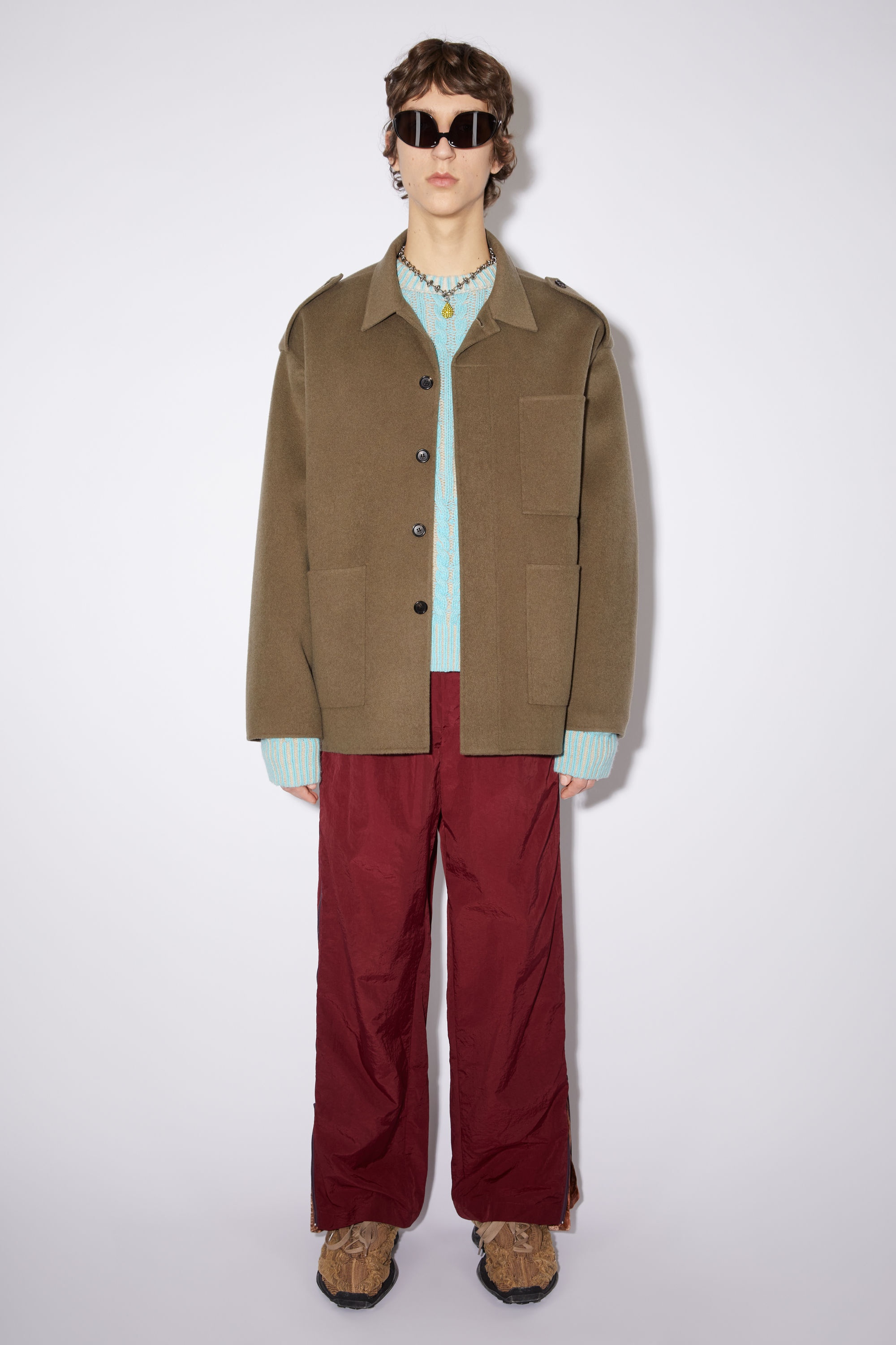 Wool jacket - Khaki green - 2