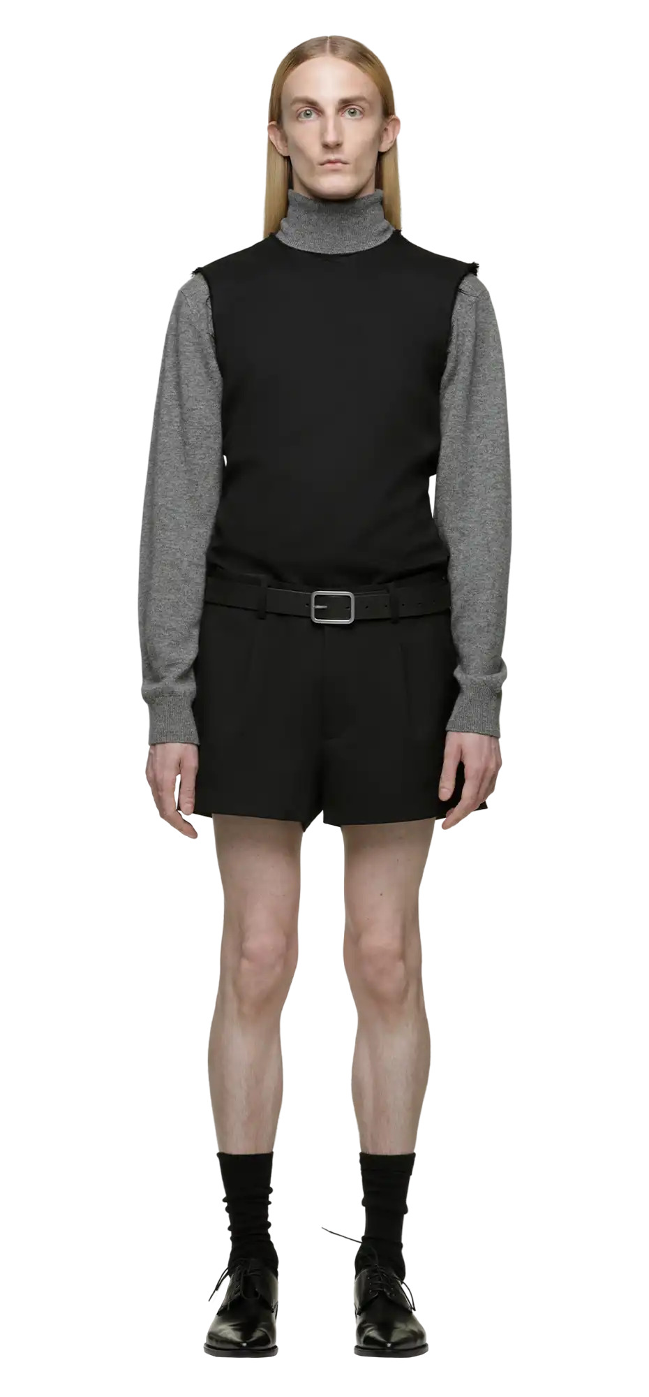 PUNY SHORT BLACK WOOL - 2
