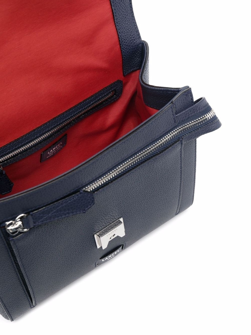 logo-print leather tote bag 6
