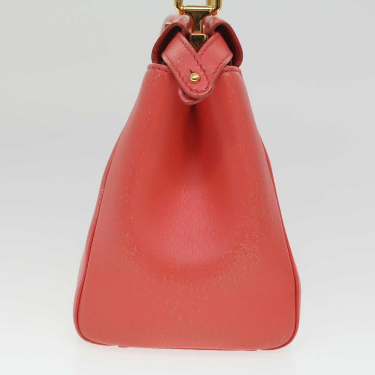 FENDI Micro Picaboo Hand Bag Leather Orange - 3