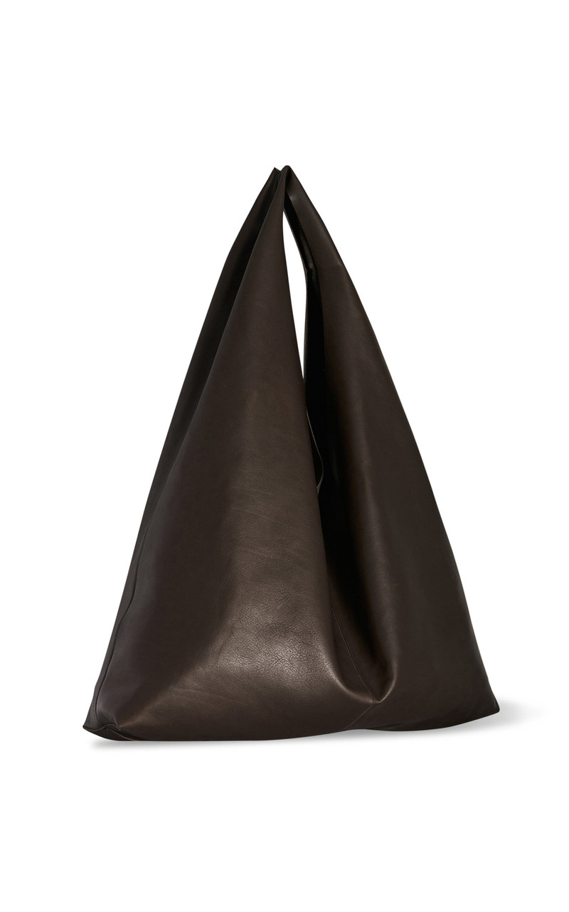 The Row Bindle Leather Hobo Bag brown outlook