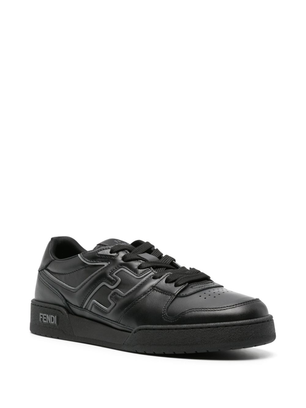 Match leather sneakers - 2