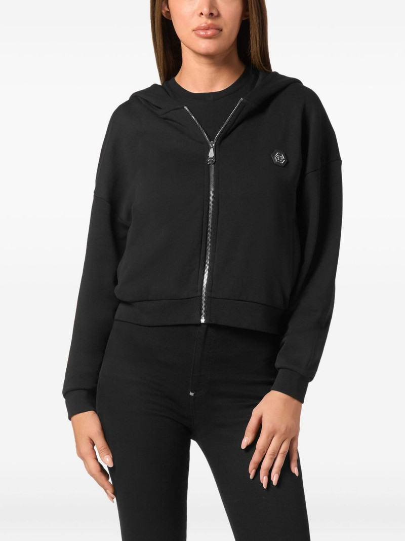 PHILIPP PLEIN rhinestone-embellished hoodie outlook