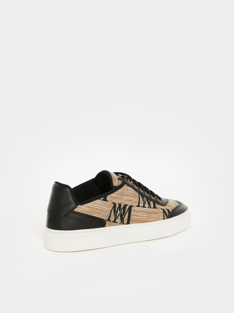LOGOCITY Jacquard raffia-effect fabric trainers 3
