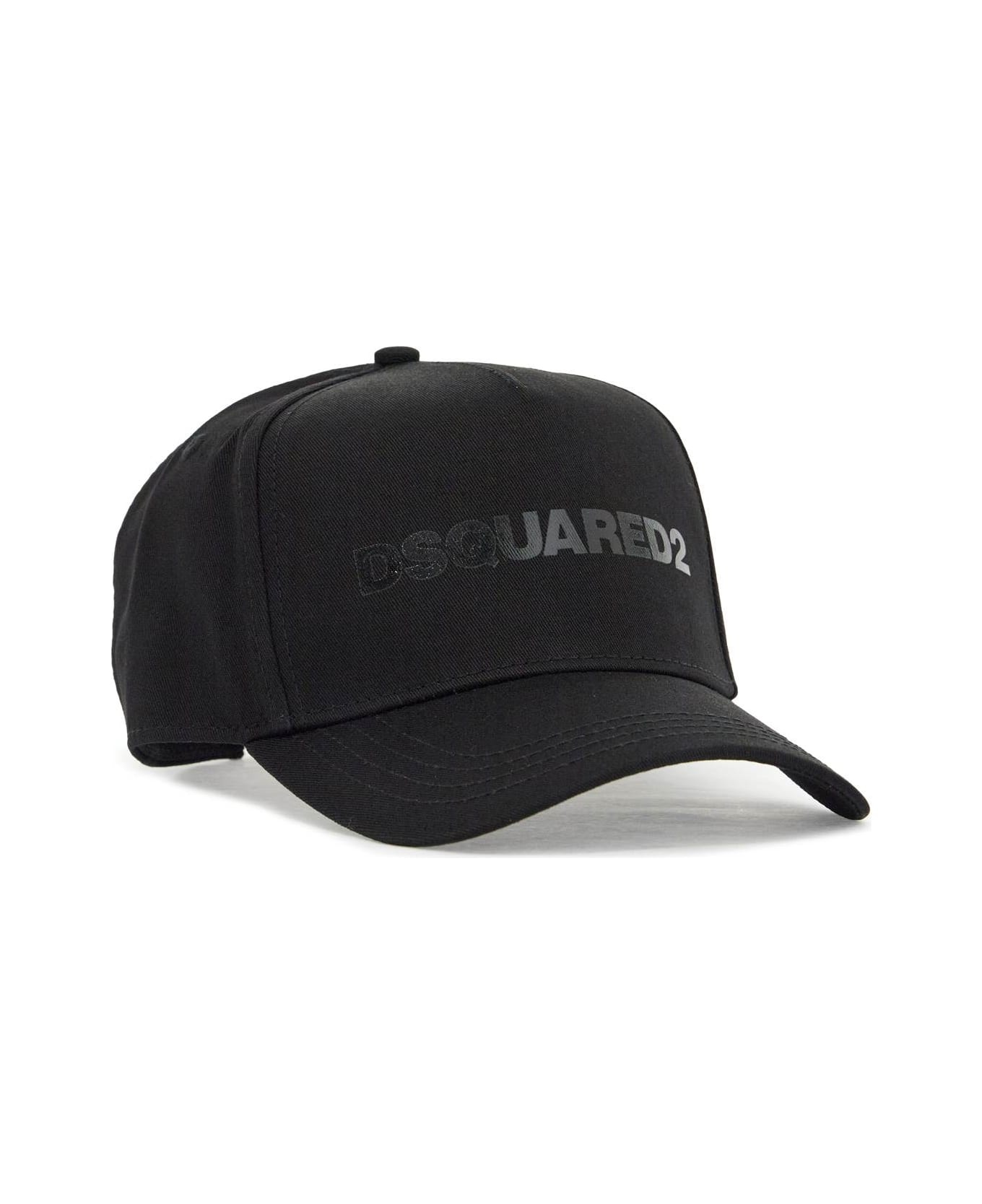 Black Cotton Baseball Cap - 3
