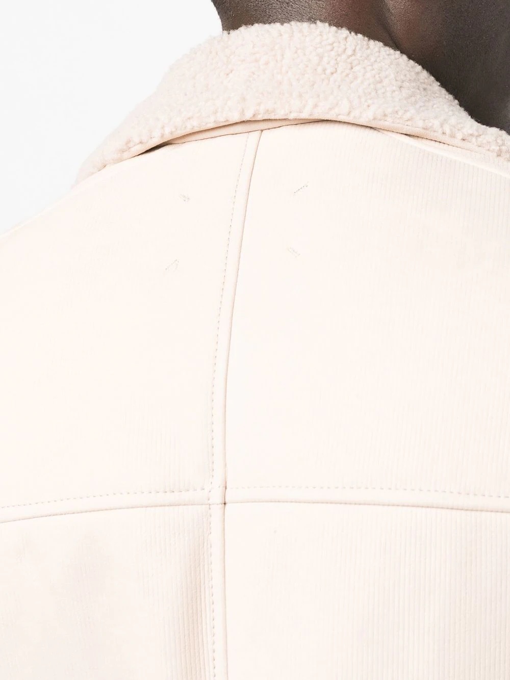 zip-up leather vest - 5