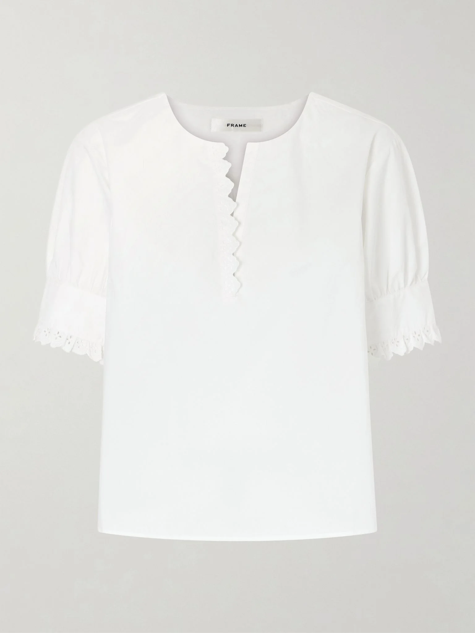 Keepsake Popover camp-collar cotton blouse White - 1