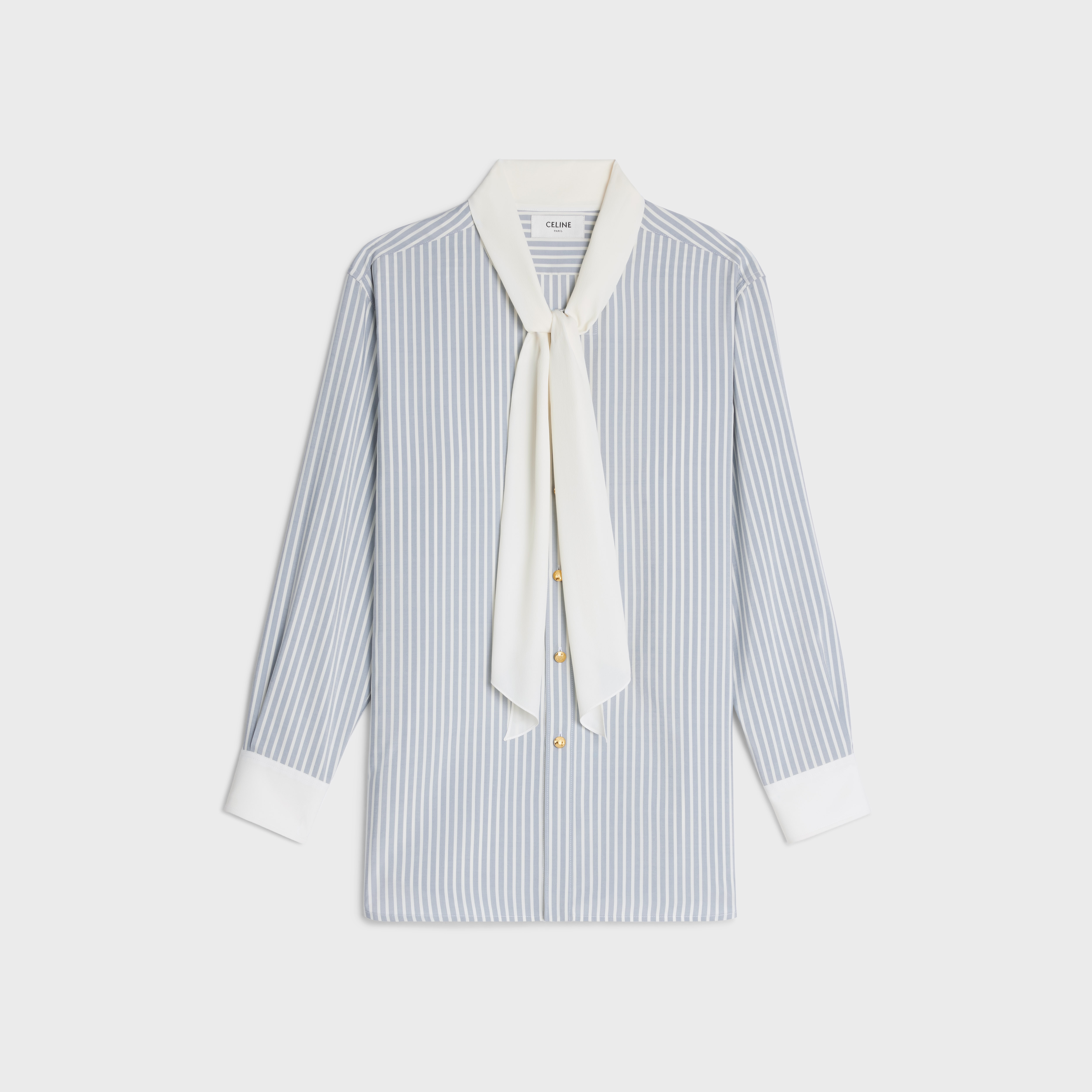 tomboy shirt in striped silk twill - 1