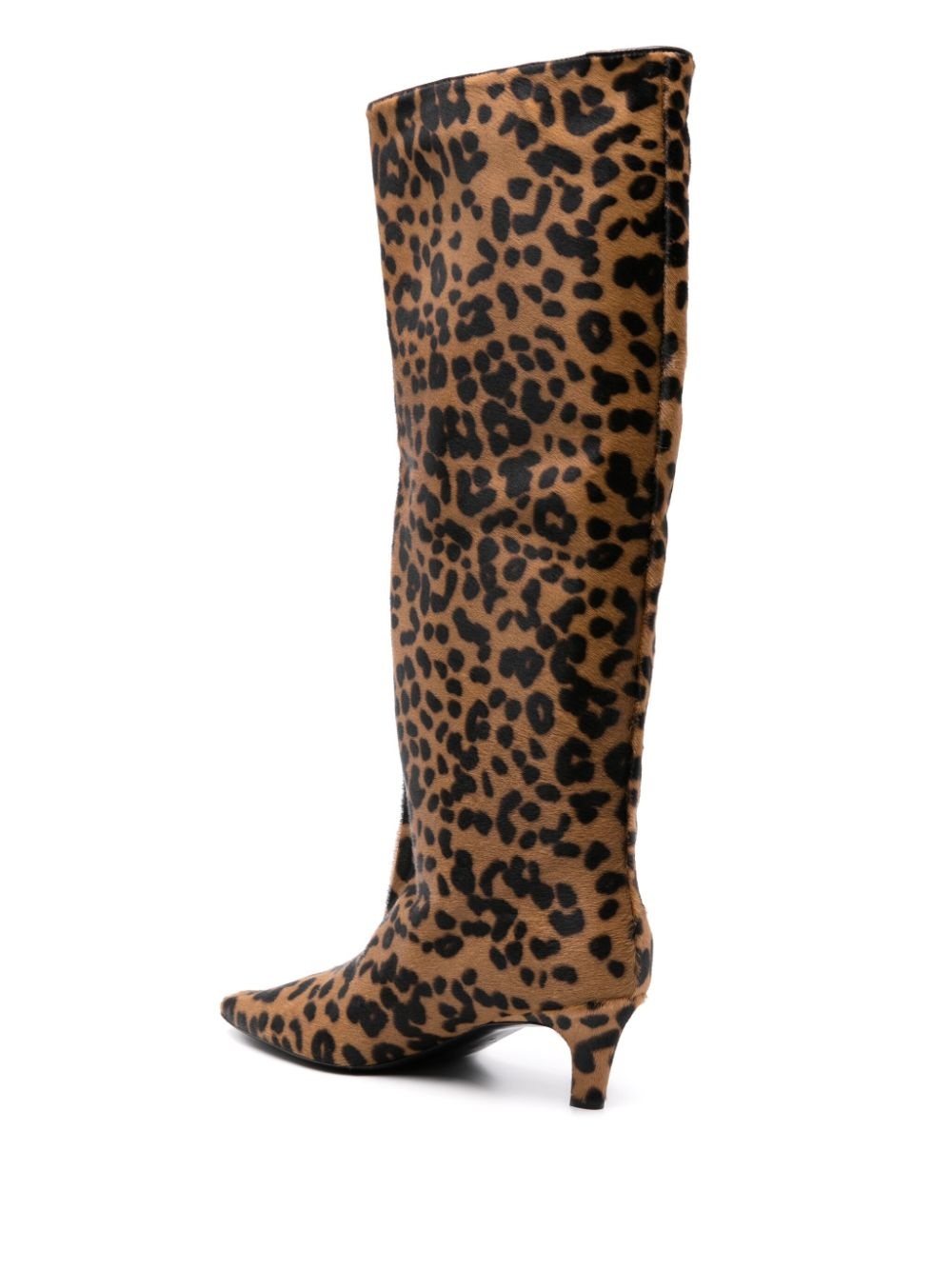 35mm leopard-print brushed boots - 3
