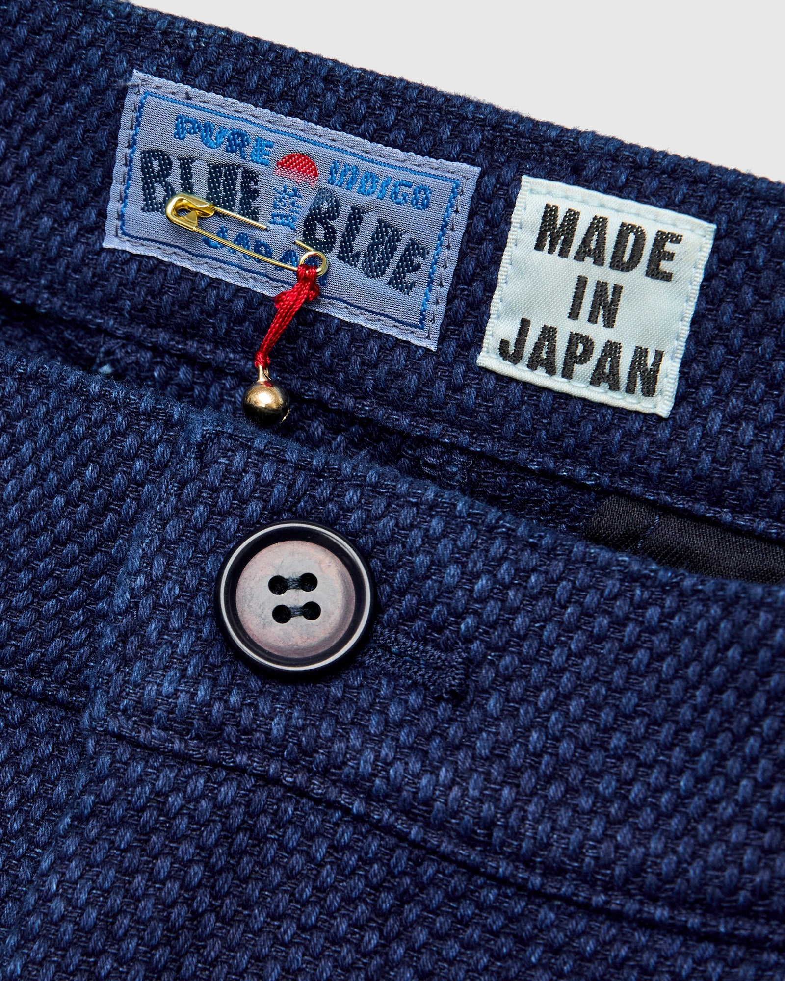 Light Sashiko Trousers in Pure Indigo - 5