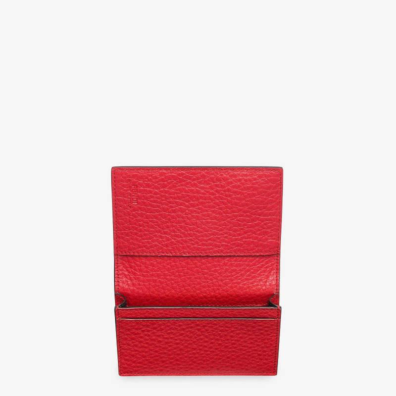 FENDI Red leather card holder outlook