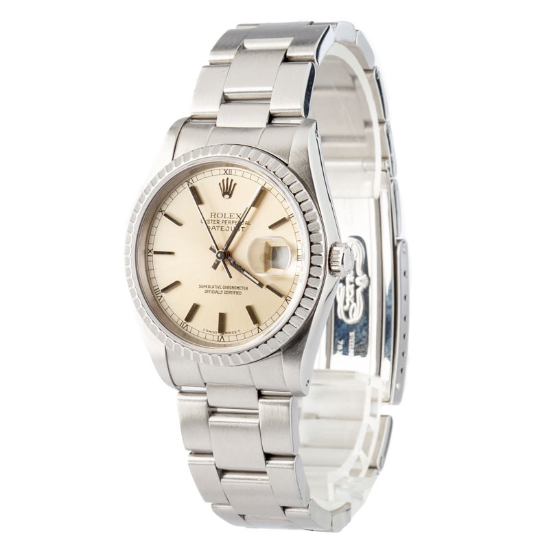 Pre-Owned Rolex Datejust 36 Ref 16220 Silver Dial - 2