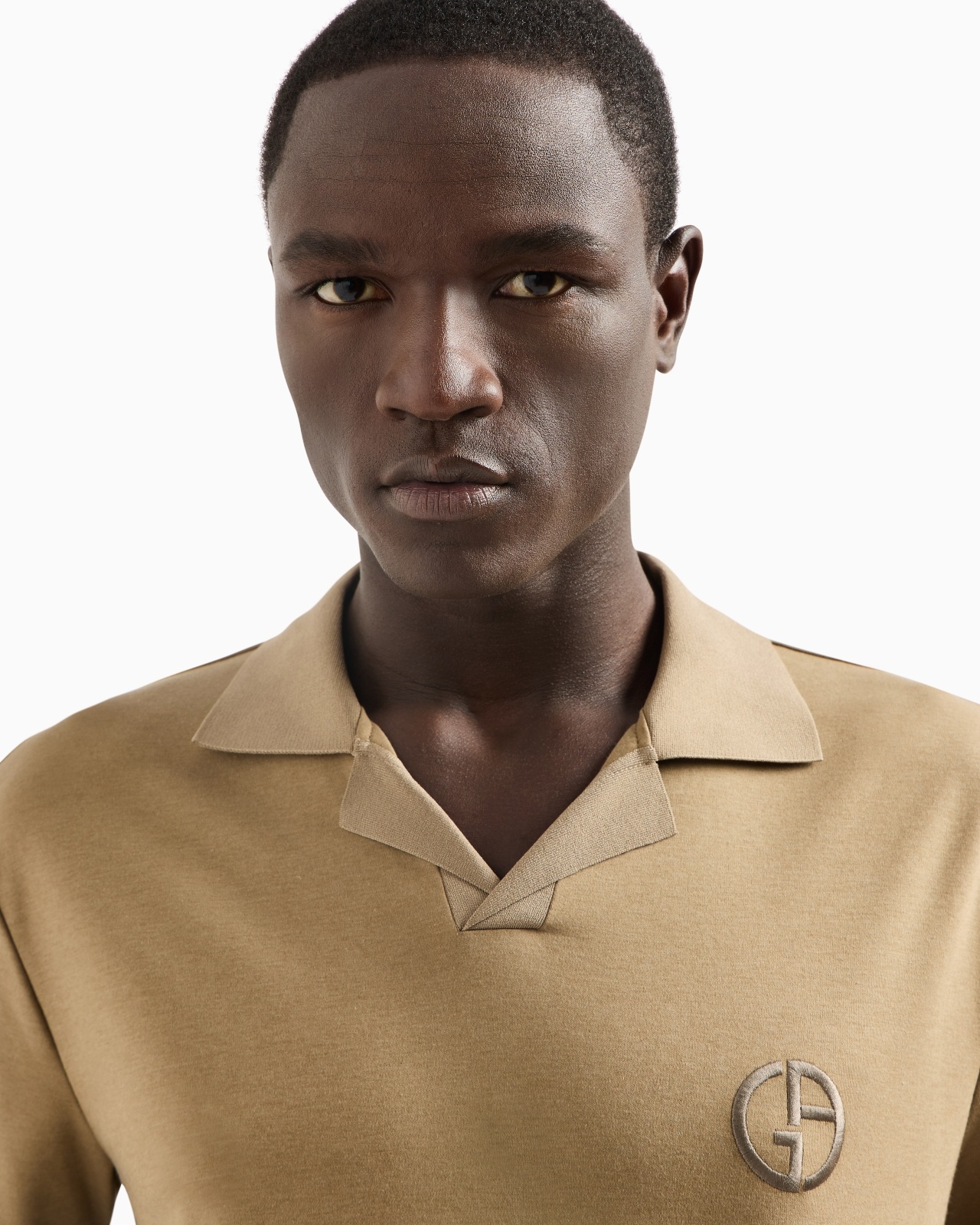 SHORT-SLEEVED POLO SHIRT IN COTTON AND CASHMERE INTERLOCK - 5