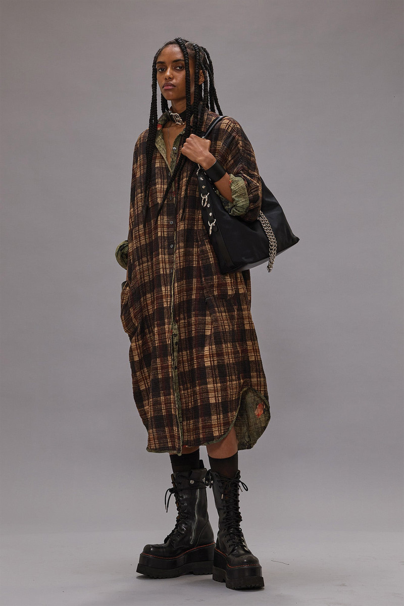 R13 REVERSIBLE JUMBO SHIRTDRESS outlook