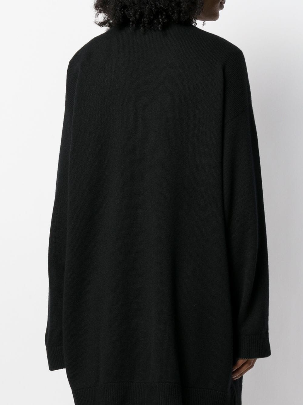 contrast trim oversized cardigan - 4