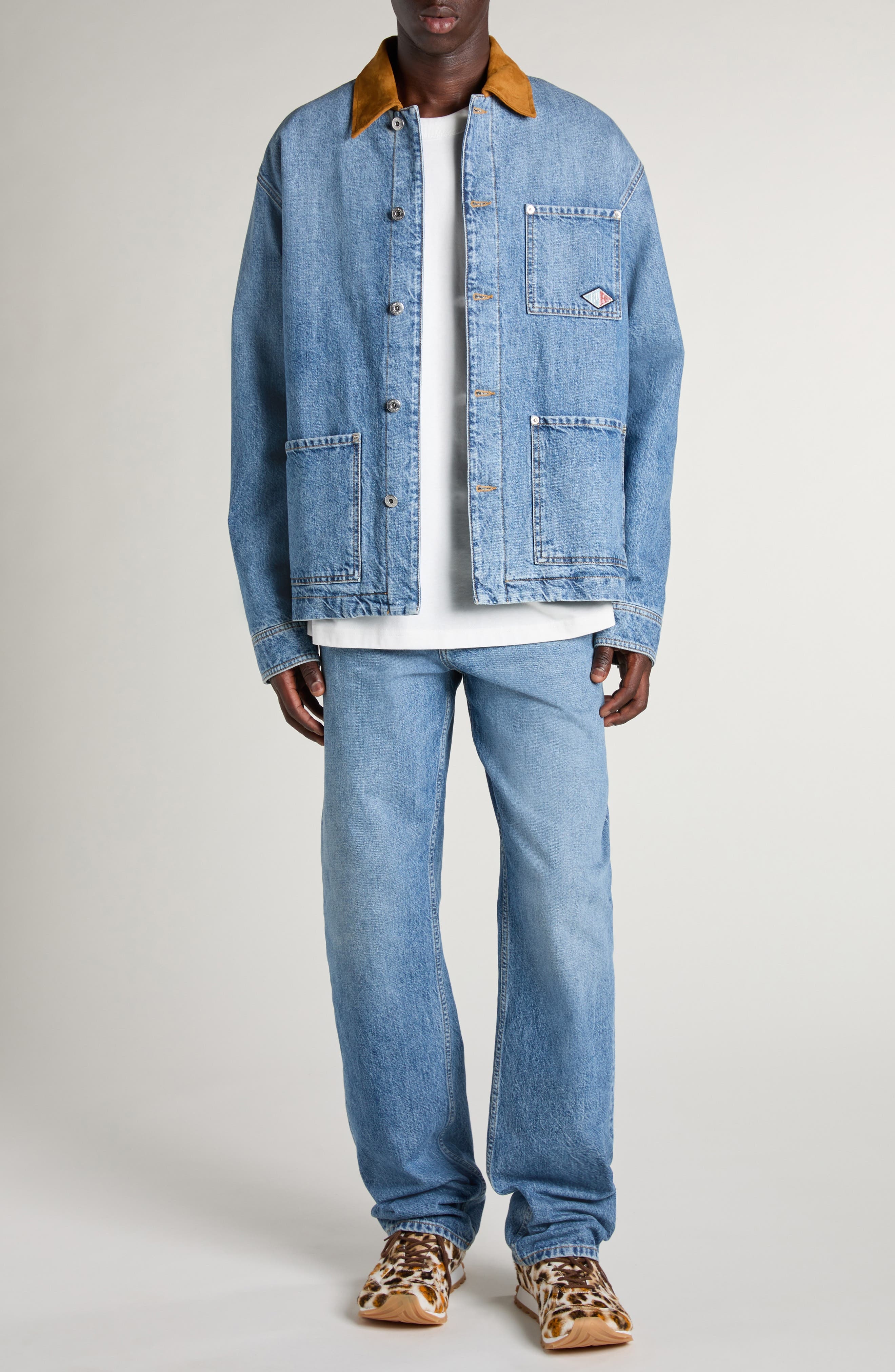 Bottega Veneta Padded Denim Workwear Jacket in 4715 Mid Blue at Nordstrom - 2