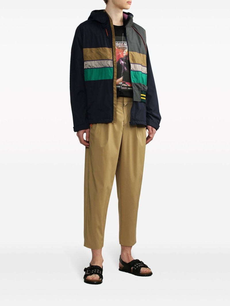 Kolor contrasting-panel hooded jacket outlook