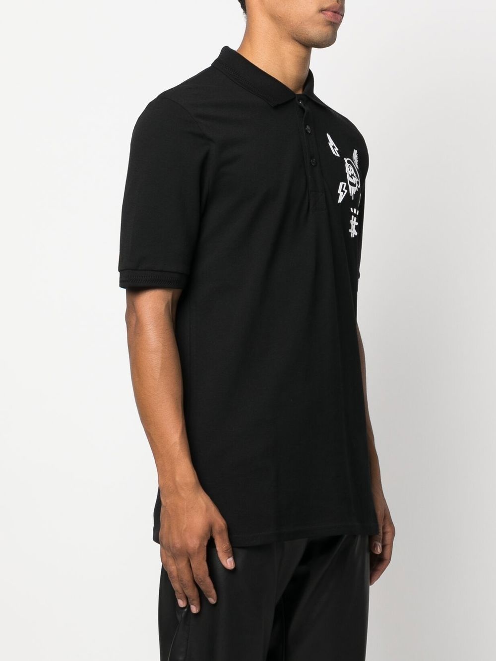 skull-print polo shirt - 3