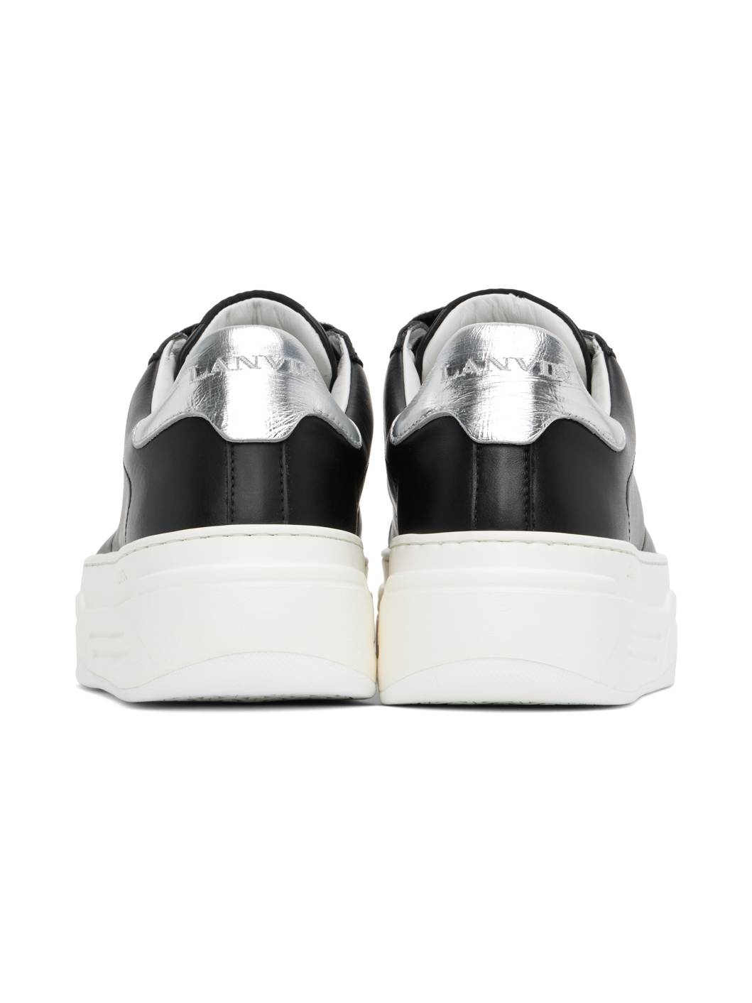 Black & Silver DDB0 Leather Platform Sneakers - 2