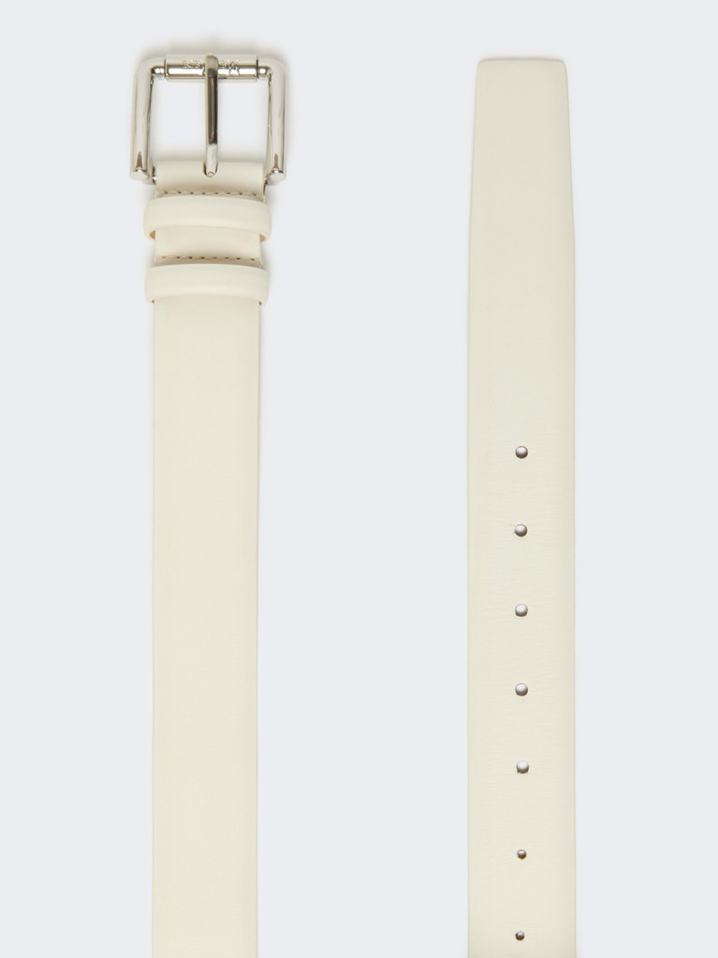 Max Mara NEWBUCKLE35 Natural leather belt outlook
