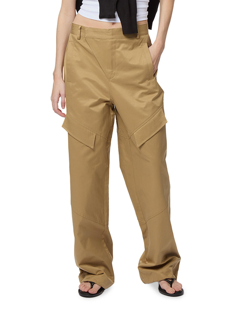 Women's Kate Cotton-Blend Cargo Trousers - Olive 5