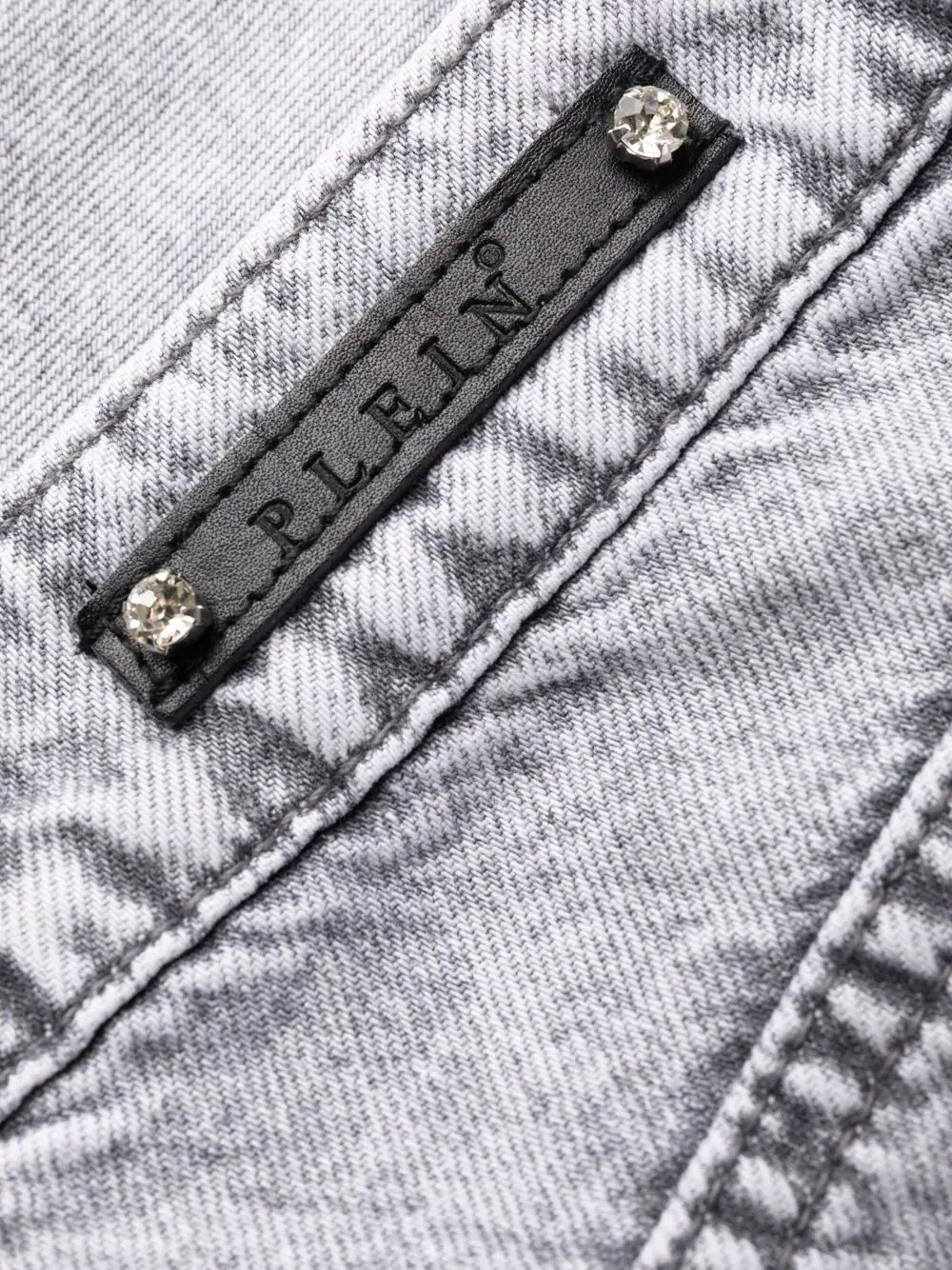 crystal-embellished wide jeans - 6