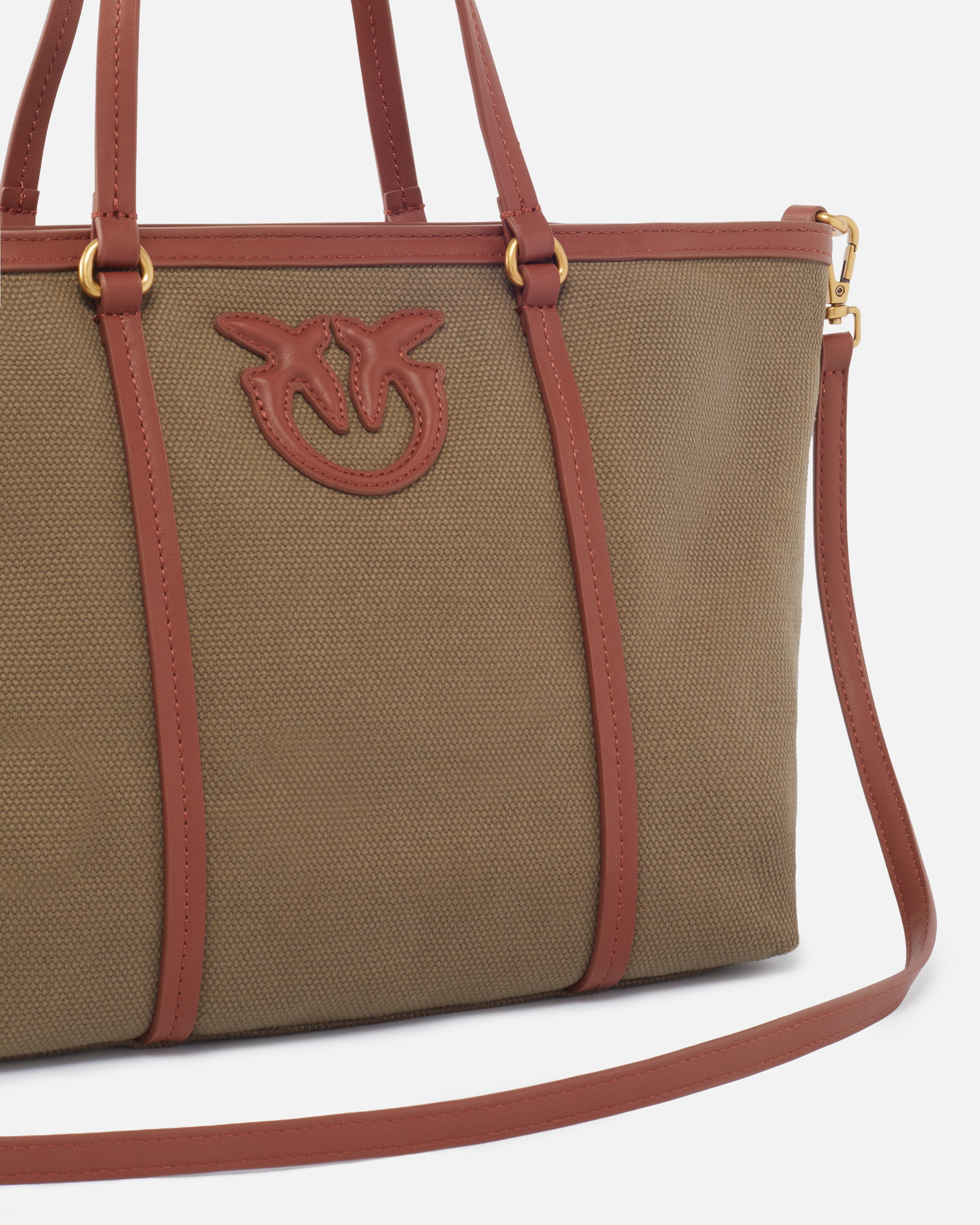 MEDIUM SHOPPER BAG IN RECYCLED CANVAS WITH TWO HANDLES - 3