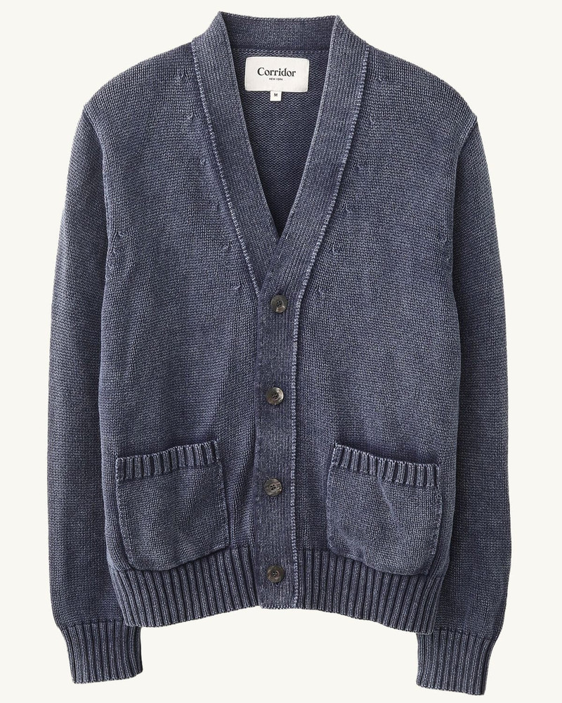 ACID WASH CARDIGAN - MIDNIGHT 1