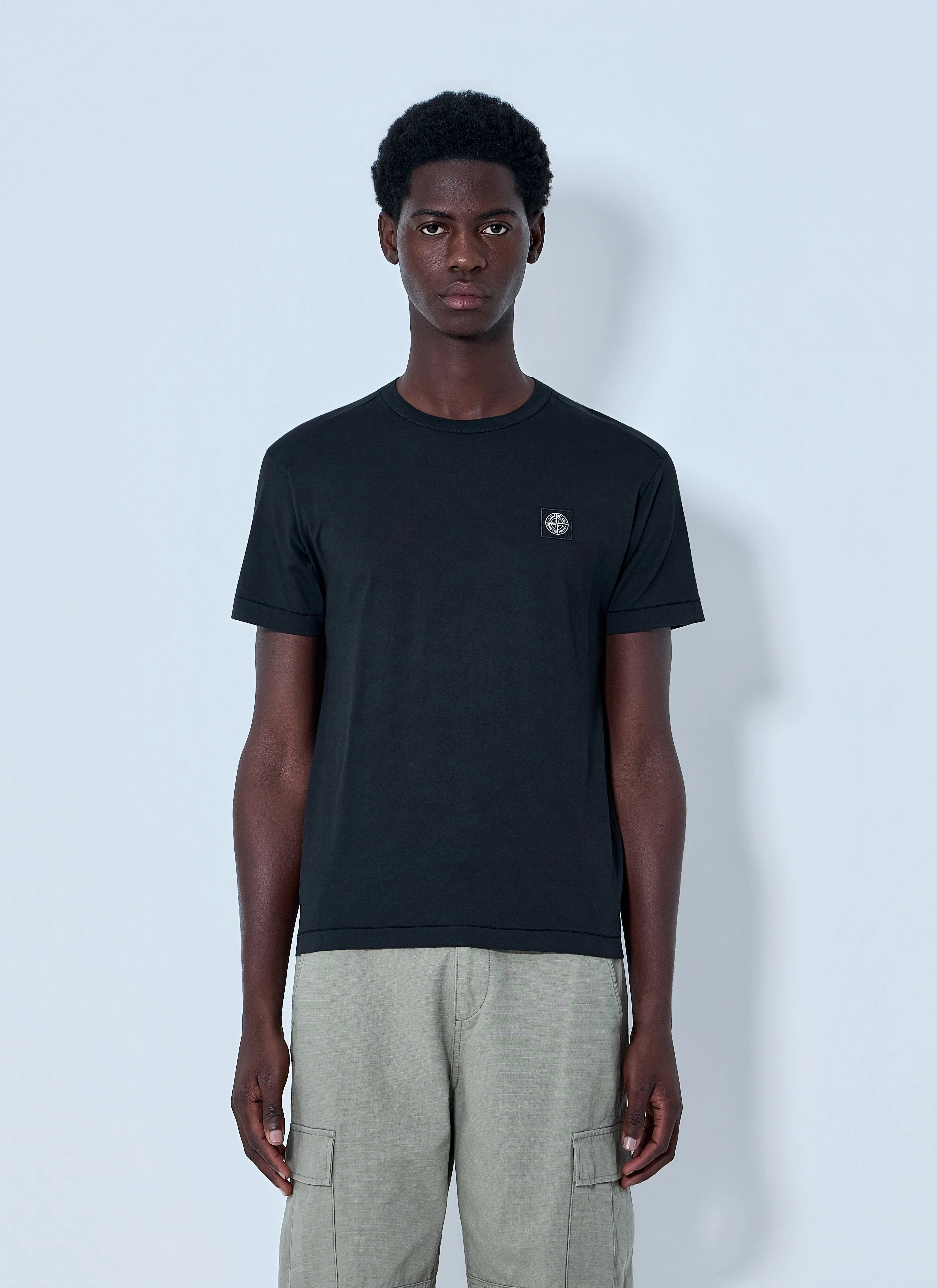 Stone Island Men Cotton Jersey Logo T-Shirt - 1