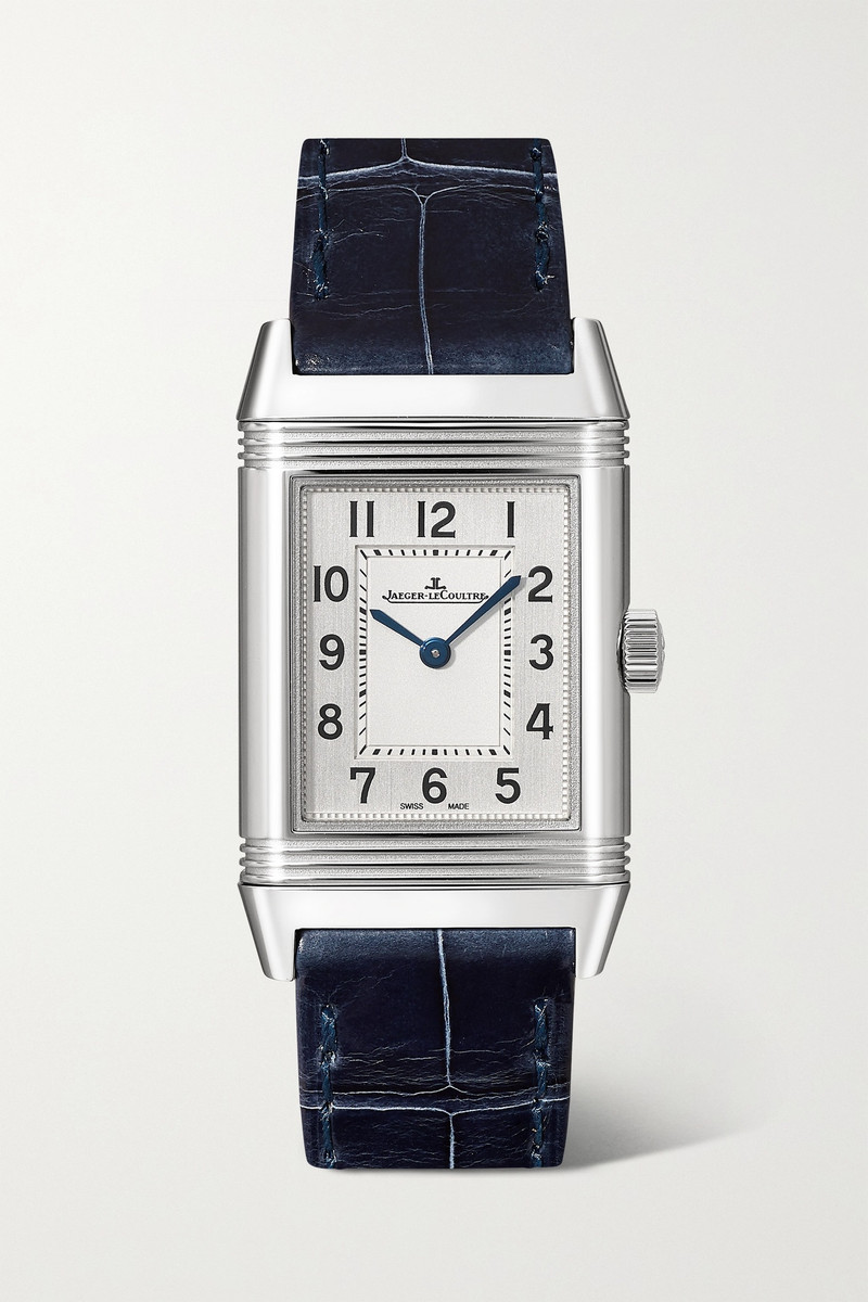 Reverso Classic Small 35.8mm x 21mm stainless steel and alligator watch 1