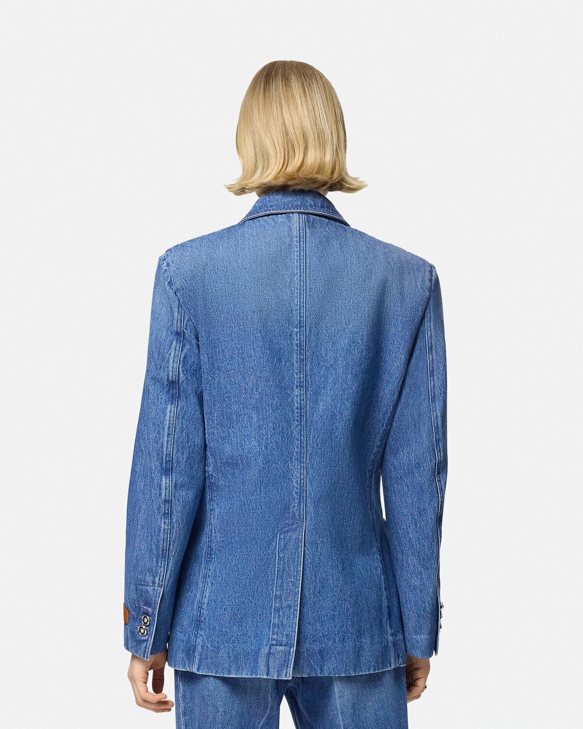 Oversized Tailored Denim Blazer - 5
