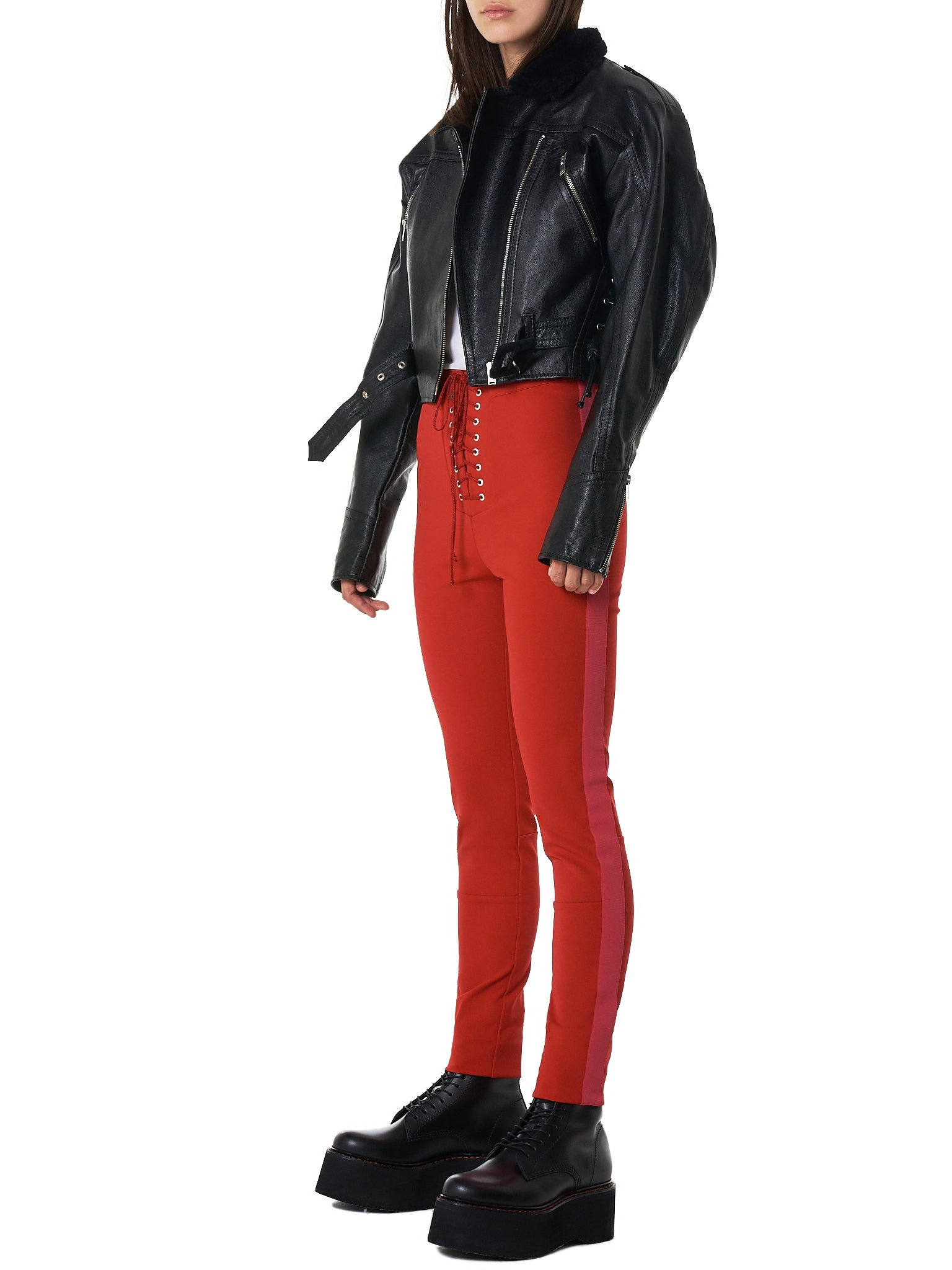 Striped Lace-Up Trouser - 7