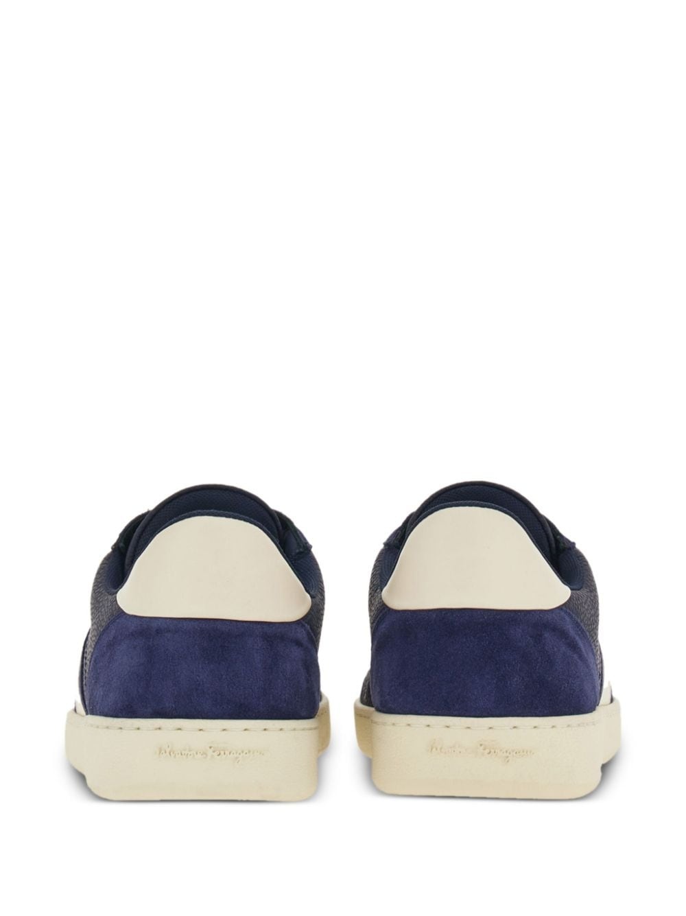 logo-debossed leather sneakers - 3