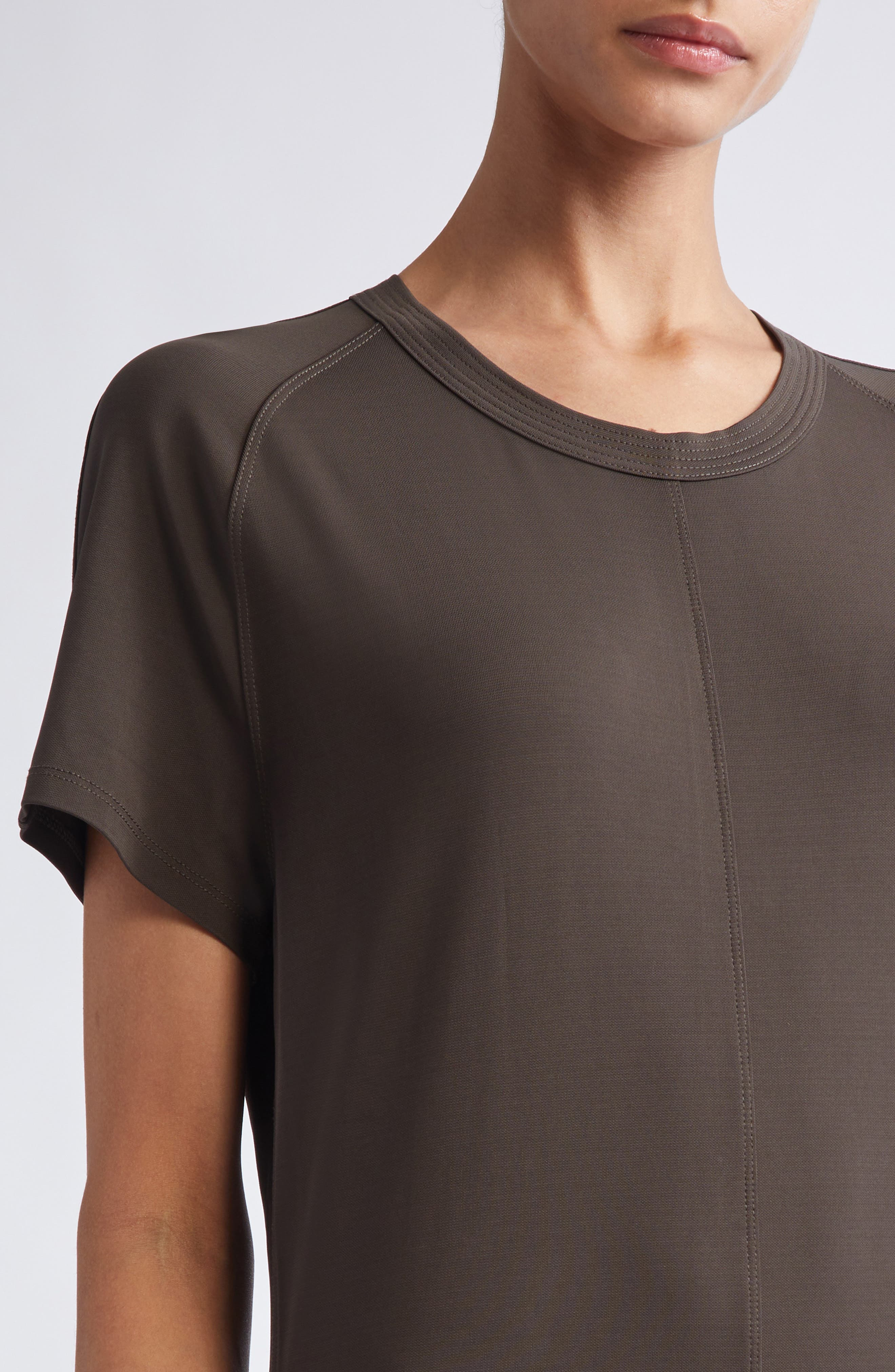 TOTEME Fluid Jersey Maxi T-Shirt Dress in Pepper at Nordstrom - 4