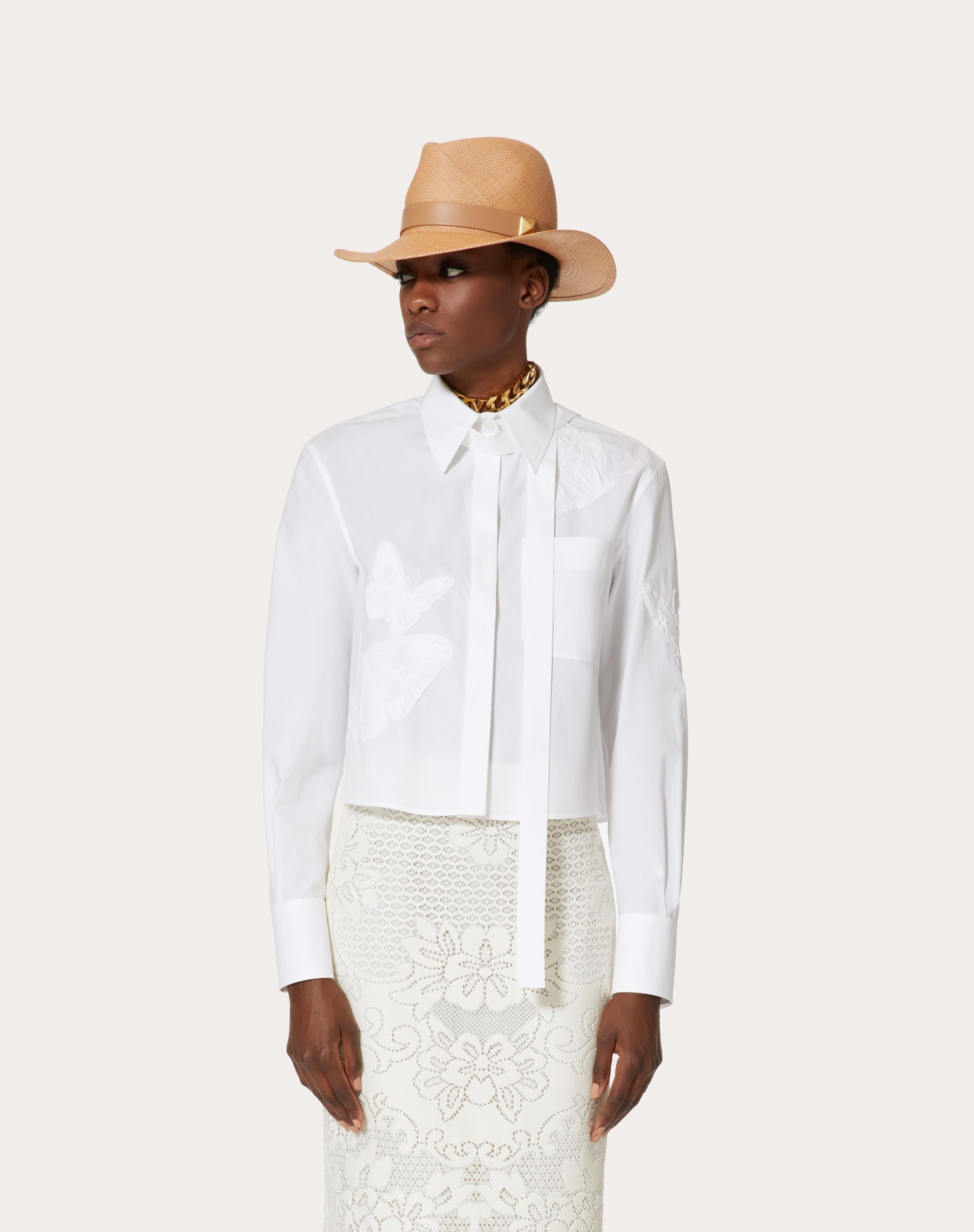 EMBROIDERED COTTON POPLIN SHIRT - 3