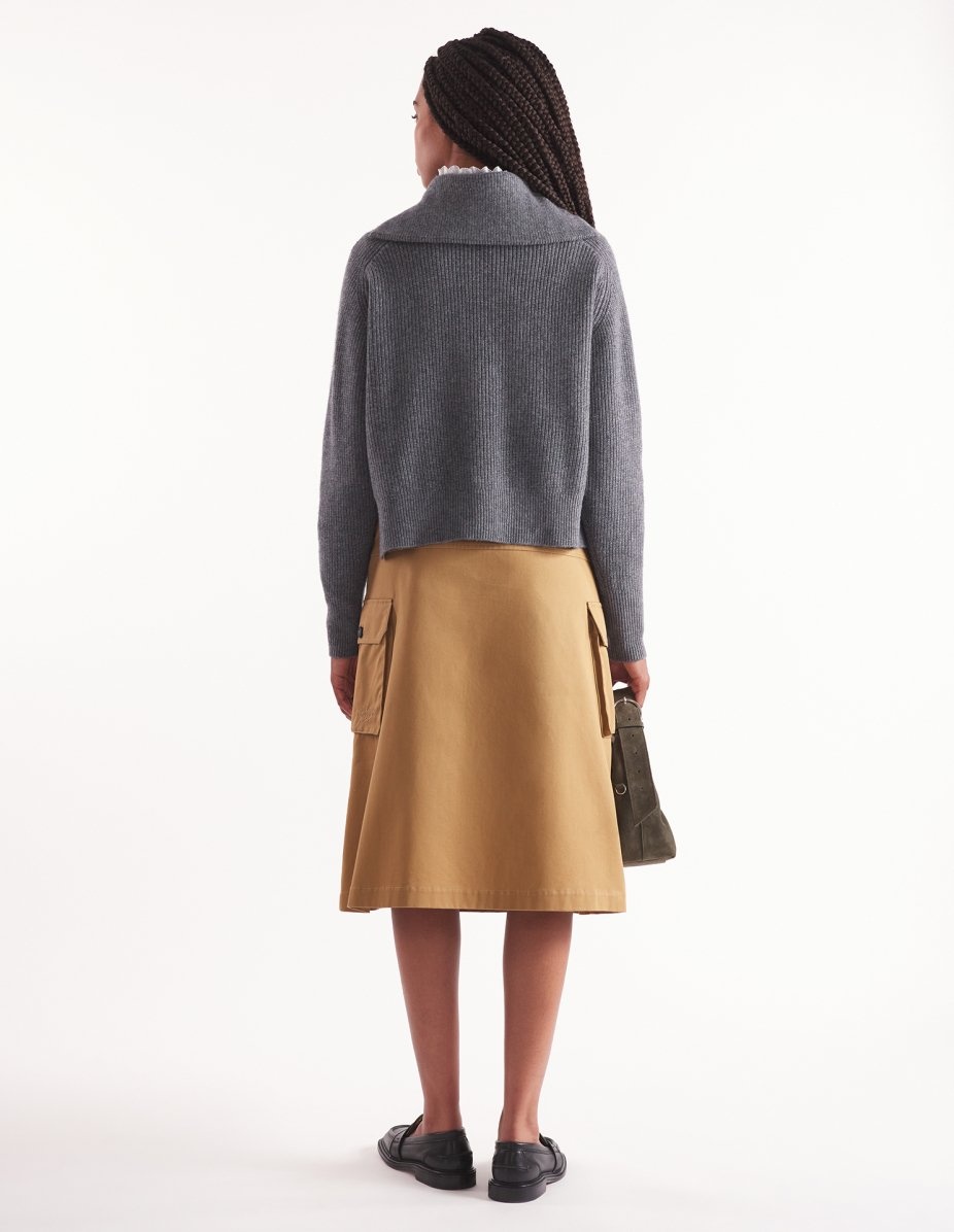 BOLD FOX HEAD PATCH HALF ZIP RIBBED JUMPER - 5
