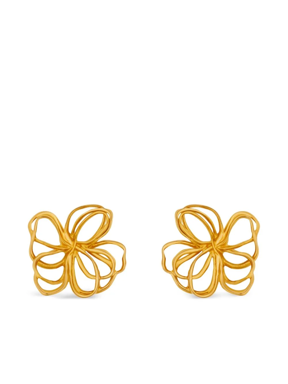 floral post-back earrings - 1